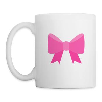 Bow decoration ornament elegant pink - Mug - white - Left