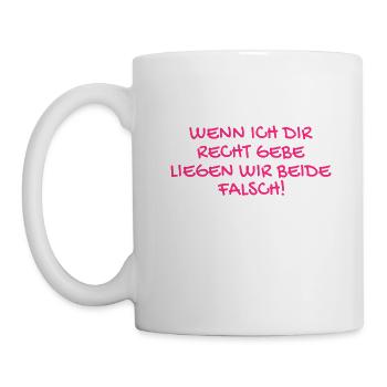 Besserwisser lustiger Spruch - Tasse - Weiß - Links