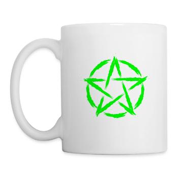 Pentagram Symbol Green - Mug - white - Left