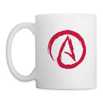 Atheism symbol atheist - Mug - white - Left