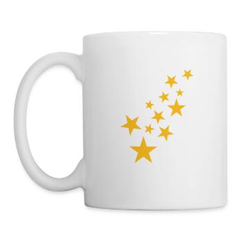Star symbol asterisk pattern - Mug - white - Left