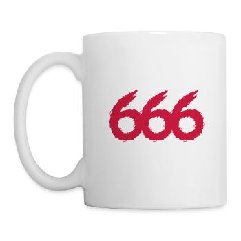 666 number symbol - Mug - white - Left