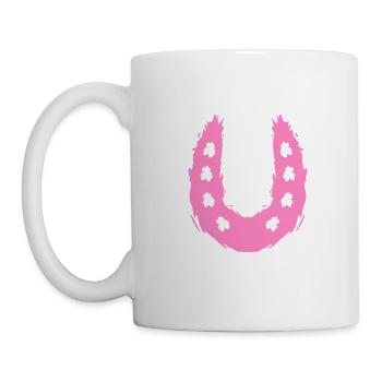 Hufeisen Symbol Pferd - Tasse - Weiß - Links