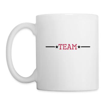 Team line ornament star symbol - Mug - white - Left