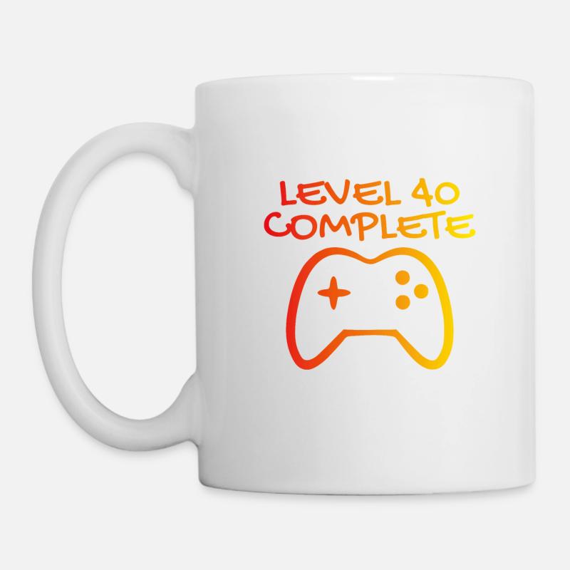 40 Geburtstag Level 40 Complete - Tasse - Weiß