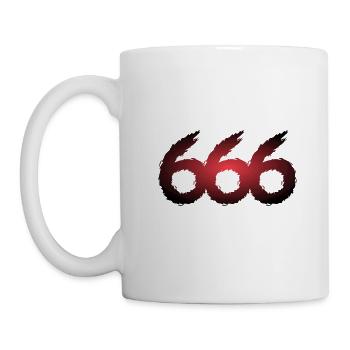 666 symbol number devil - Mug - white - Left