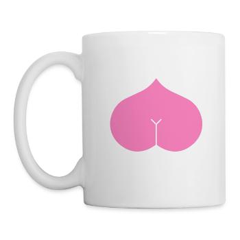 Ass heart butt - Mug - white - Left