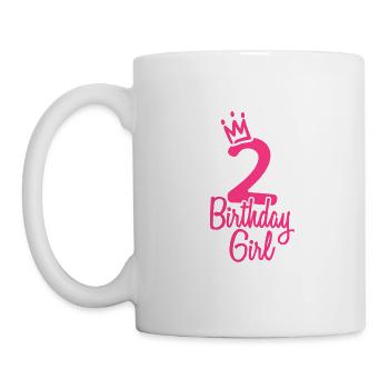 Zweiter Geburtstag Birthday Girl - Tasse - Weiß - Links