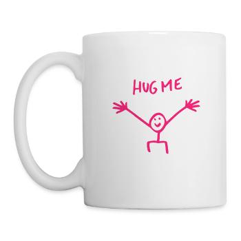 Hug Me Hug cadeau de bonhomme allumette - Mug blanc - blanc - Gauche