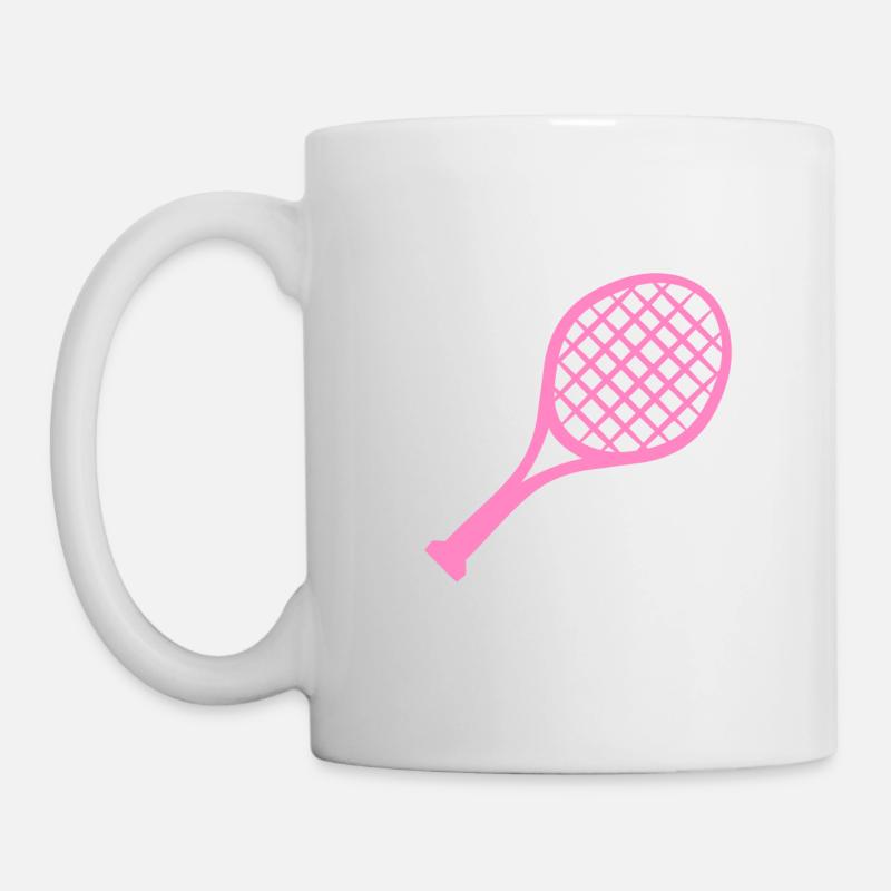 Tennis Schläger Rosa - Tasse - Weiß