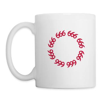 Cadeau de cercle de symbole maléfique numéro 666 - Mug blanc - blanc - Gauche