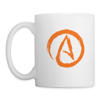 Atheismus Symbol Atheist Darwin Evolution Geschenk - Tasse - Weiß - Links
