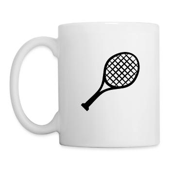 Cadeau de raquette de tennis - Mug blanc - blanc - Gauche