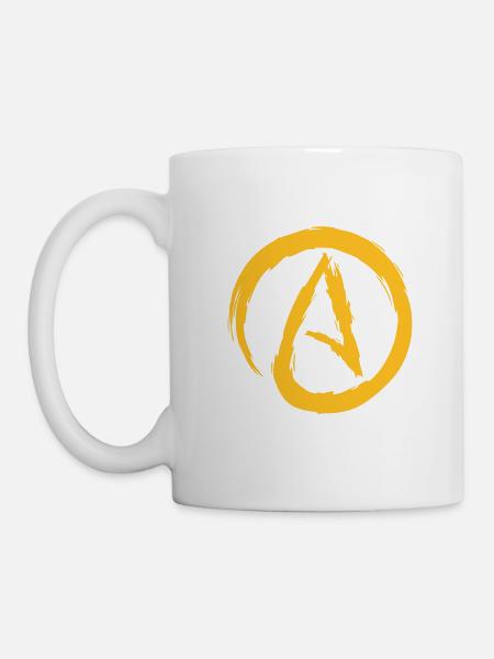 Atheismus Symbol Atheist Darwin Evolution Geschenk - Tasse - Weiß