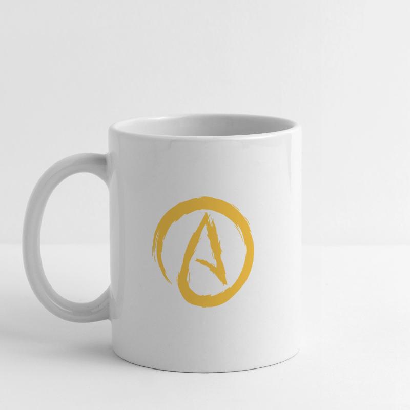 Symbole de l'athéisme cadeau d'évolution athée Darwin Mug blanc