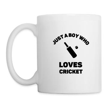 Nur ein Junge, der Cricket liebt - Tasse - Weiß - Links
