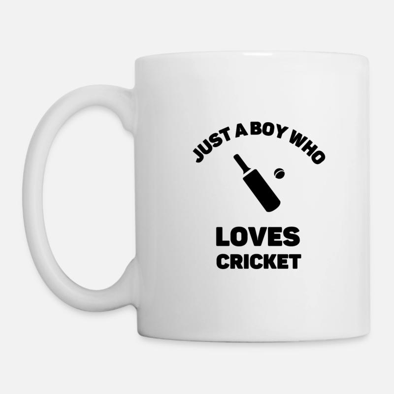 Just a boy who loves cricket - Mug - white