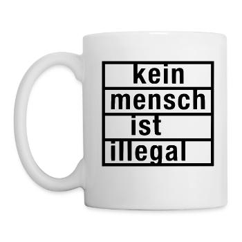 kein mensch ist illegal - Tasse - Weiß - Links