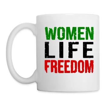 Women life freedom - Mug blanc - blanc - Gauche