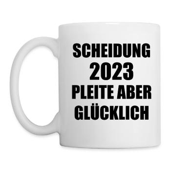 Scheidung Geschieden Spruch Sprüche - Tasse - Weiß - Links