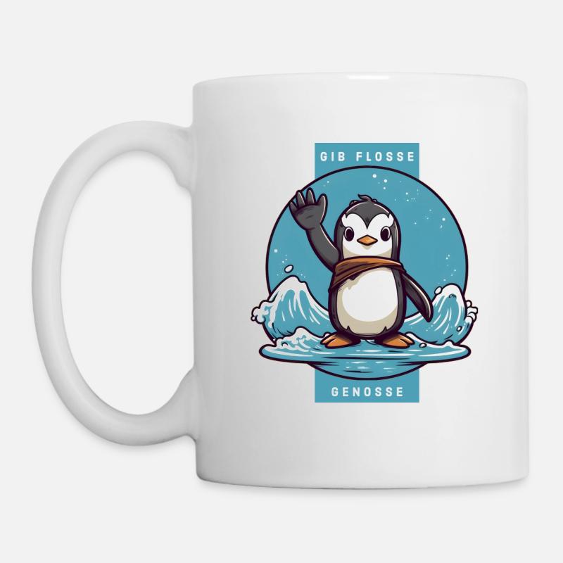 Gib Flosse Genosse - Tasse - Weiß