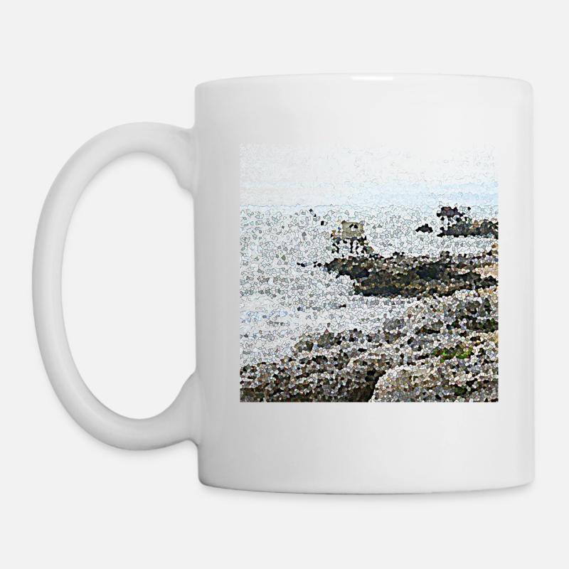 Les cabanes de pêcheurs - Mug blanc - blanc