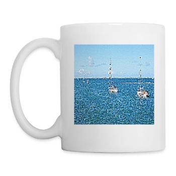 Sea trip to Morbihan - Mug - white - Left