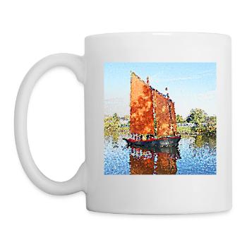 Le voilier de feu - Mug blanc - blanc - Gauche