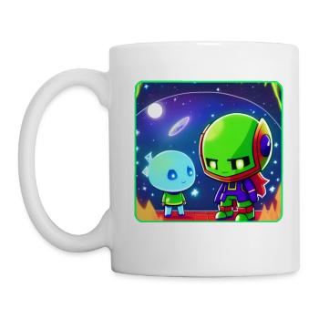 Extraterrestres mignons - Mug blanc - blanc - Gauche