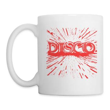 DISCO Text Logo Word Red - Mug - white - Left