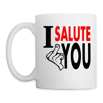 Humor | Funny | i salute you - Mug blanc - blanc - Gauche