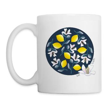 Zitronenblüten - Tasse - Weiß - Links