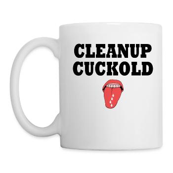 cleanup cuckold - Tasse - Weiß - Links