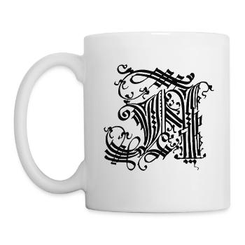 Medieval Core Mittelalter Initialen N Castle Core - Tasse - Weiß - Links