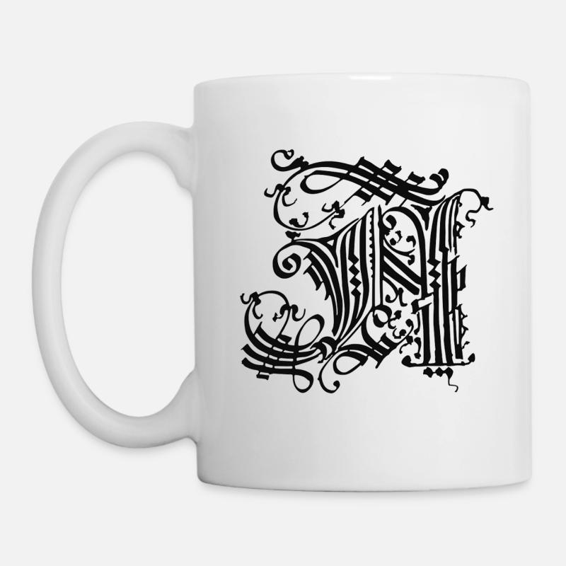 Medieval Core Mittelalter Initialen N Castle Core - Tasse - Weiß