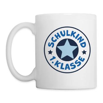 Schulkind 2026 Einschulung Schulanfang Erstklassig - Tasse - Weiß - Links