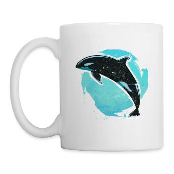 Vintage killer whale killer whale - Mug - white - Left