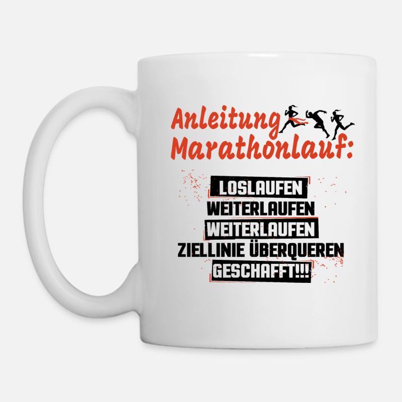 Instructions marathon funny t-shirt for runners - Mug - white