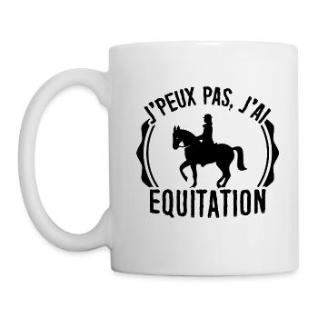 T-shirt Horse - I can not ... I riding - Mug - white - Left