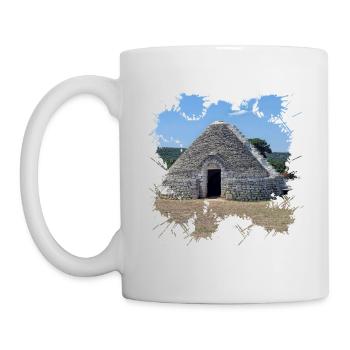 Les maisons trulli blanches d’Alberobello - Mug blanc - blanc - Gauche