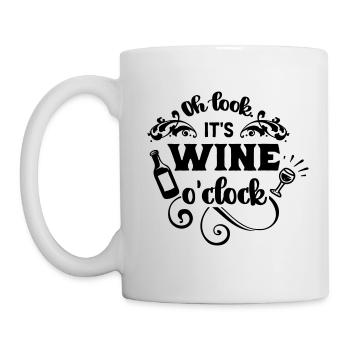 Wine o clock - l'heure des amateurs de vin - Mug blanc - blanc - Gauche