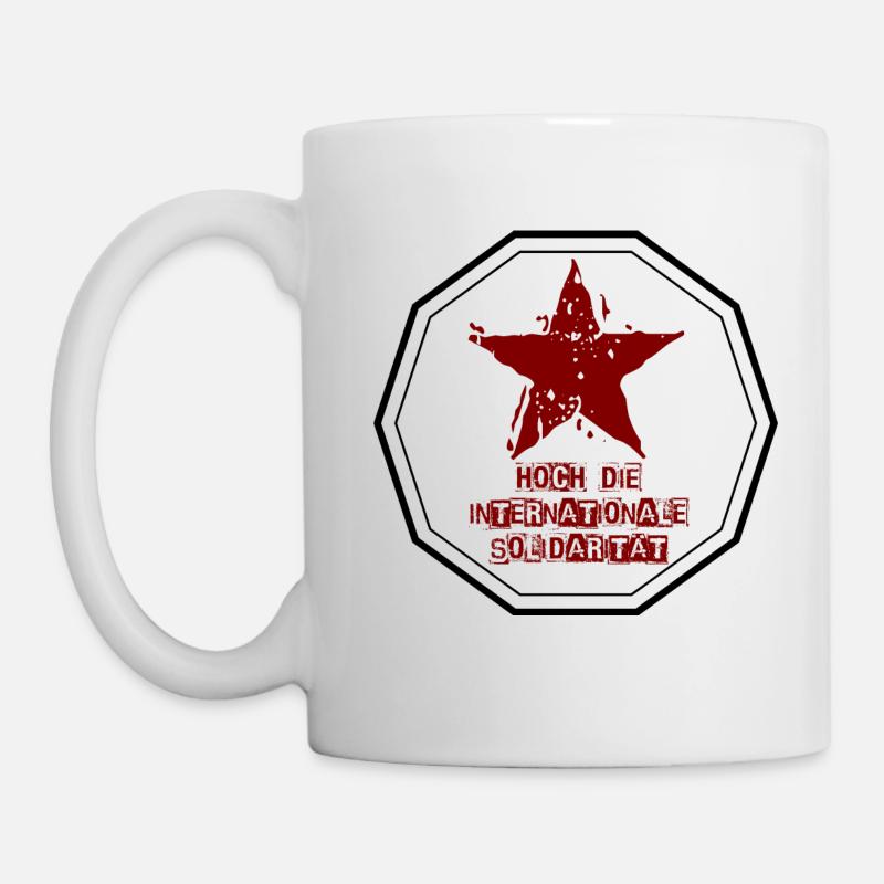 SOLIDARITÉ INTERNATIONALE À GAUCHE OUVRIER ÉTOILE - Mug blanc - blanc
