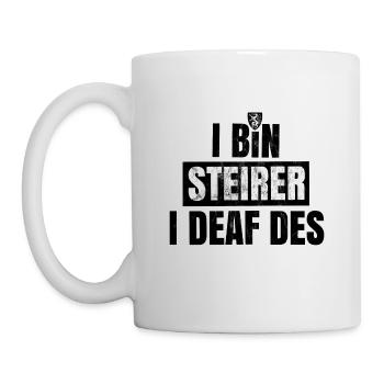 STEIRER I DEAF DES LUSTIGES STEIERMARK GESCHENK - Tasse - Weiß - Links