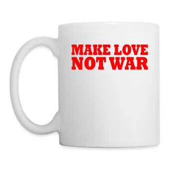 Make love not war - Tasse - Weiß - Links
