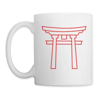 Torii Porte Japonaise rouge - Mug blanc - blanc - Gauche