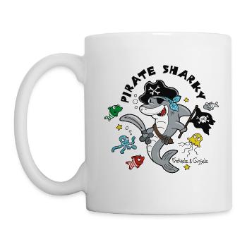 Pirate Sharky - Tasse - Weiß - Links