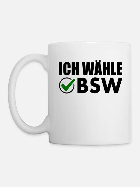 ich wähle bsw - Tasse - Weiß