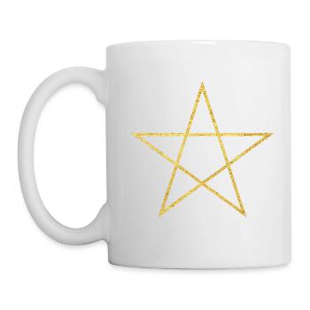 Pentagramm Symbol des Schutzes und der Magie - Tasse - Weiß - Links