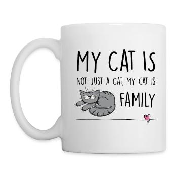 My Cat is Family - Mug - white - Left