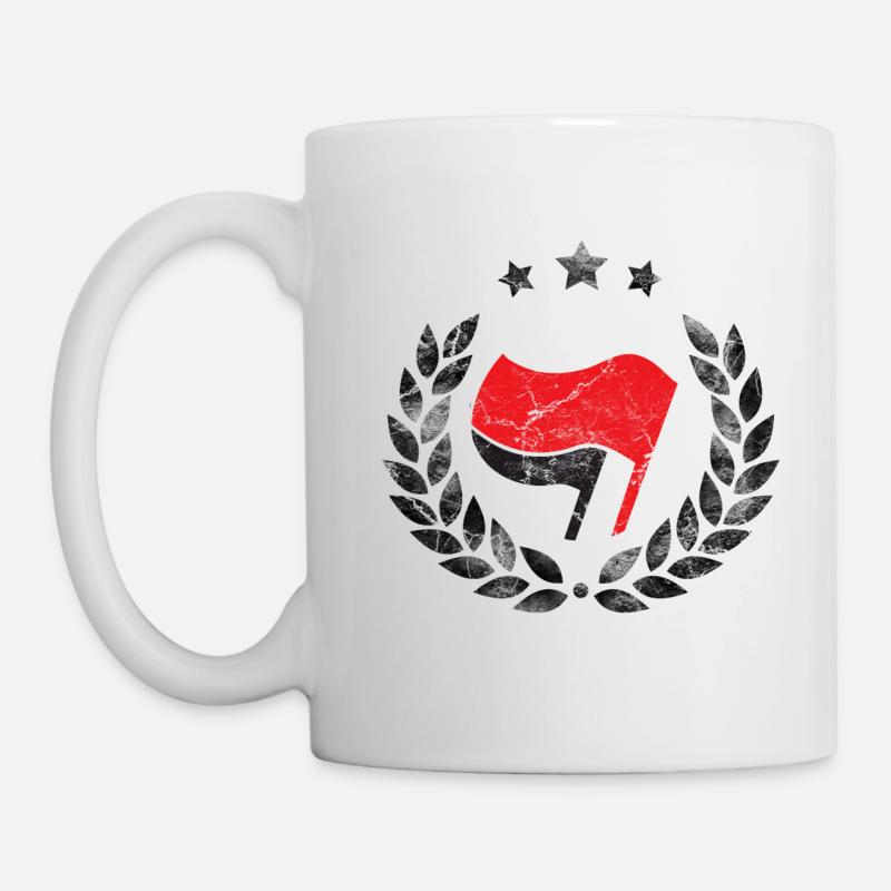 ACTION ANTIFASCISTE DE DRAPEAU - Mug blanc - blanc